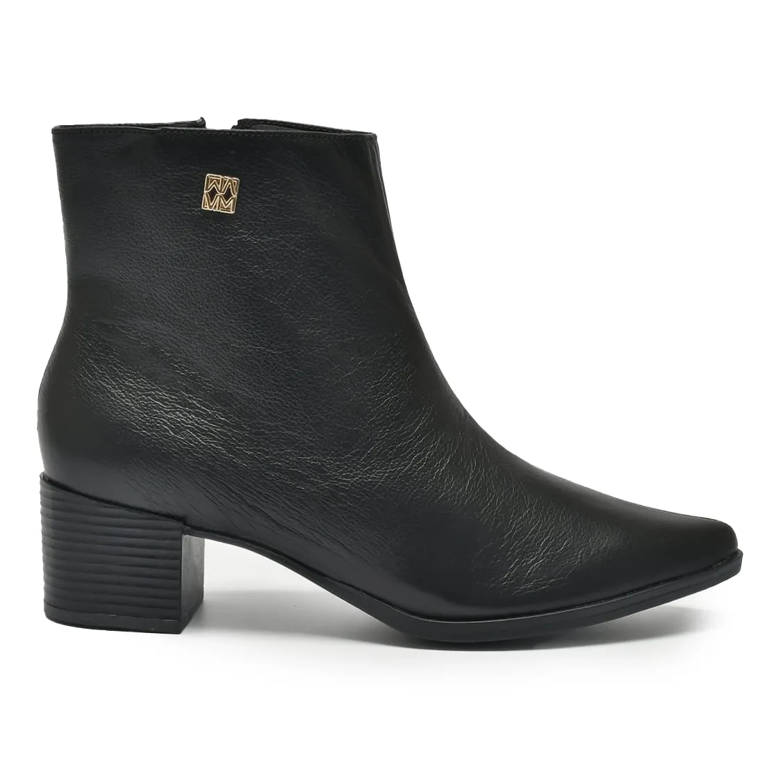 Via Marte Bota 231-007-01 Preto Couro -4-